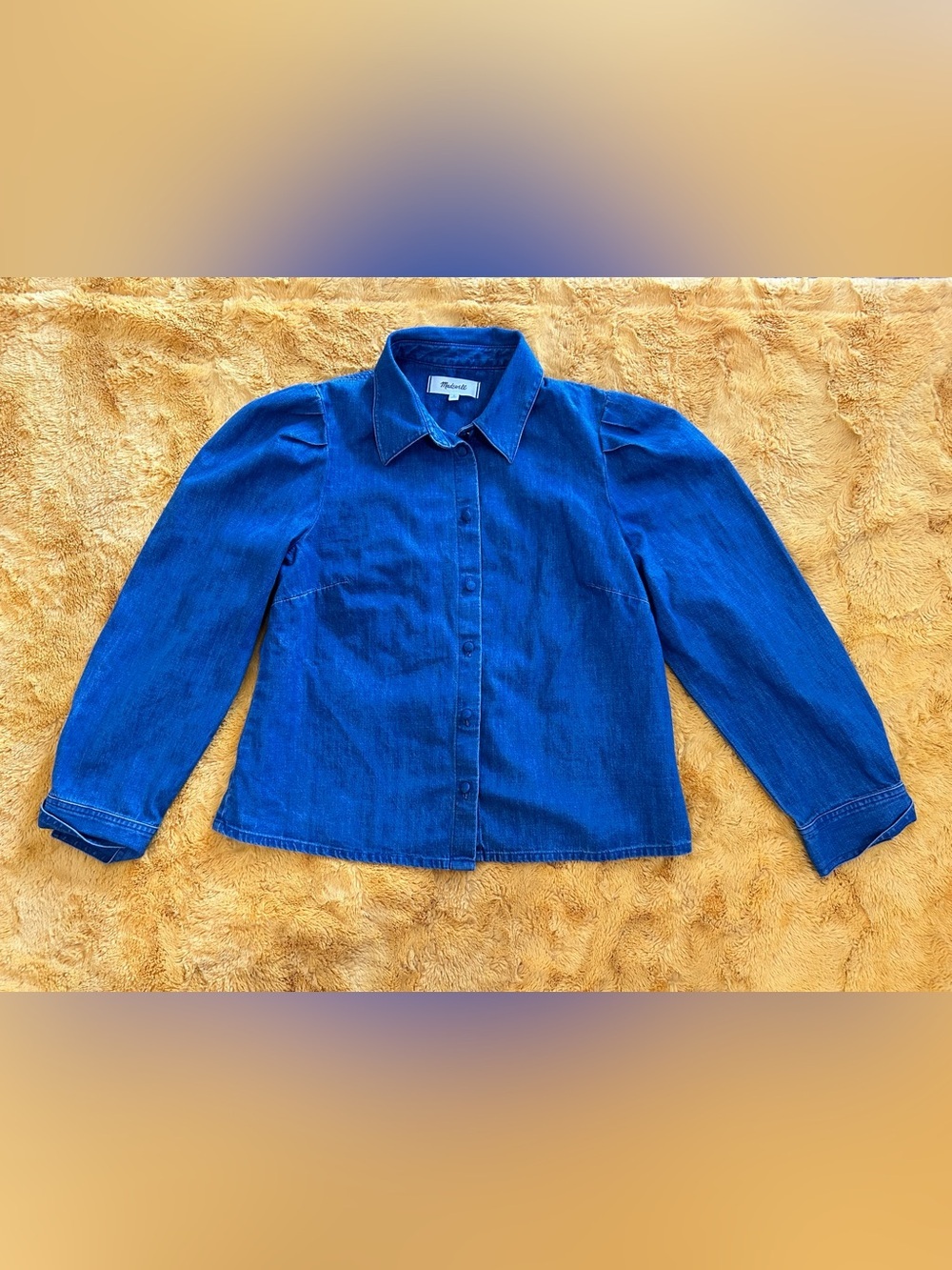 Medium Blue Denim Button-Up Shirt by Madewell EUC